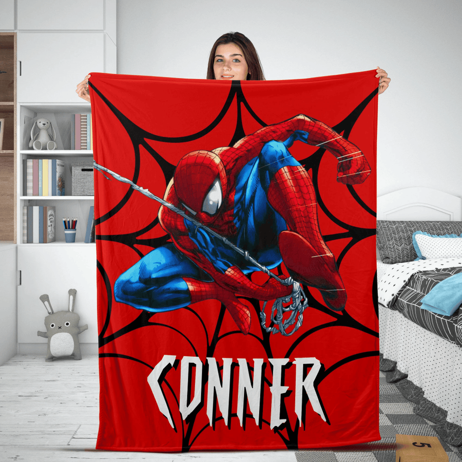 Hero Spider Man Custom Name Blanket B9