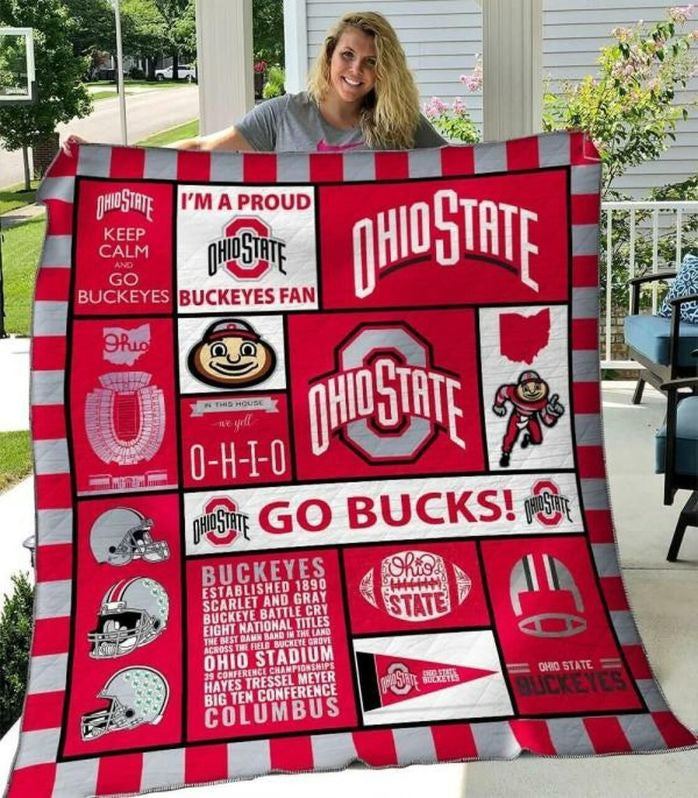 NC Ohio State Buckeyes Blanket And Quilt Gift For Fans