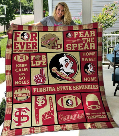 NC Florida State Seminoles Blanket And Quilt Gift For Fans