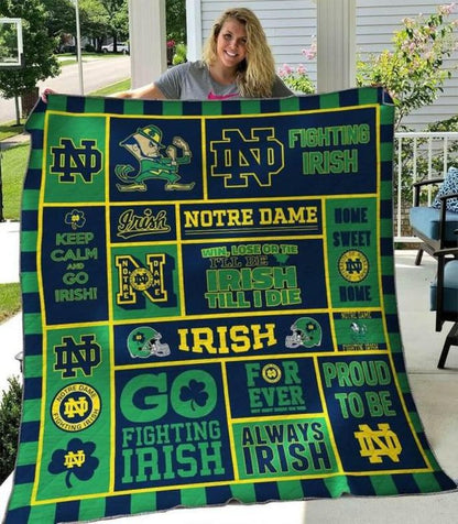 NC Notre Dame Fighting Irish Blanket And Quilt Gift For Fans