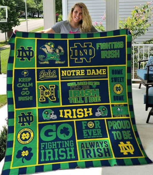 NC Notre Dame Fighting Irish Blanket And Quilt Gift For Fans