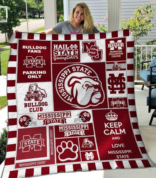 NC Mississippi State Bulldogs Blanket And Quilt Gift For Fans