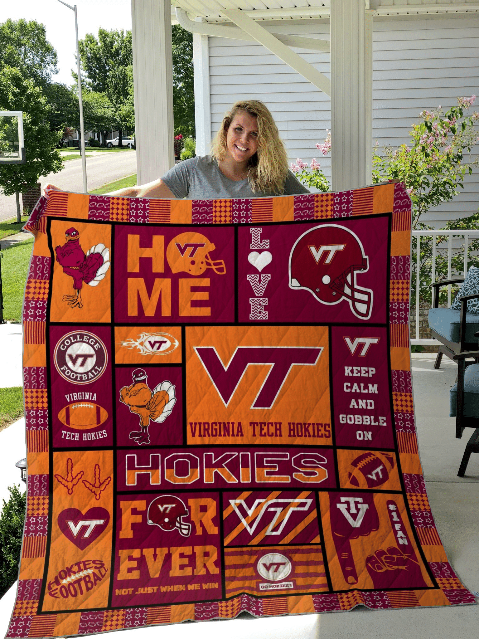 NC Virginia Tech Hokies Blanket And Quilt Gift For Fans