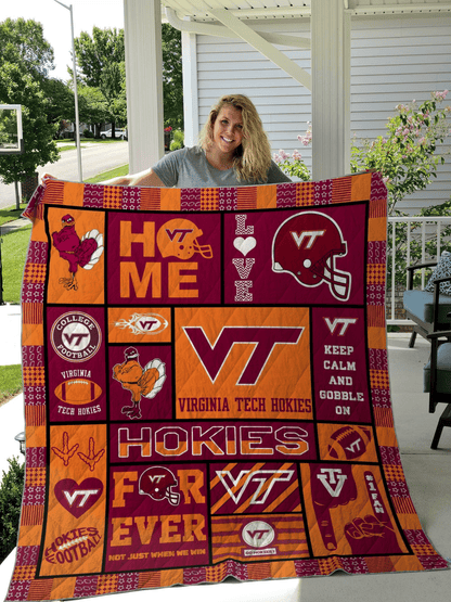 NC Virginia Tech Hokies Blanket And Quilt Gift For Fans