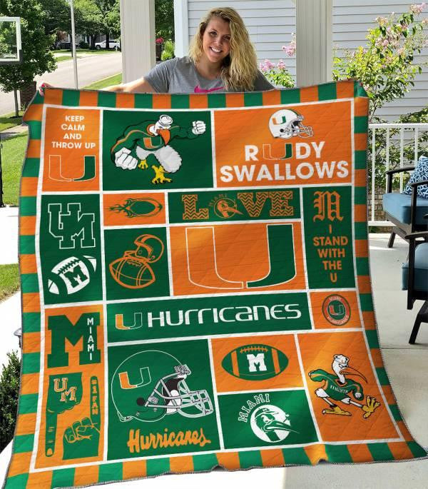 NC Miami Hurricanes Blanket And Quilt Gift For Fans