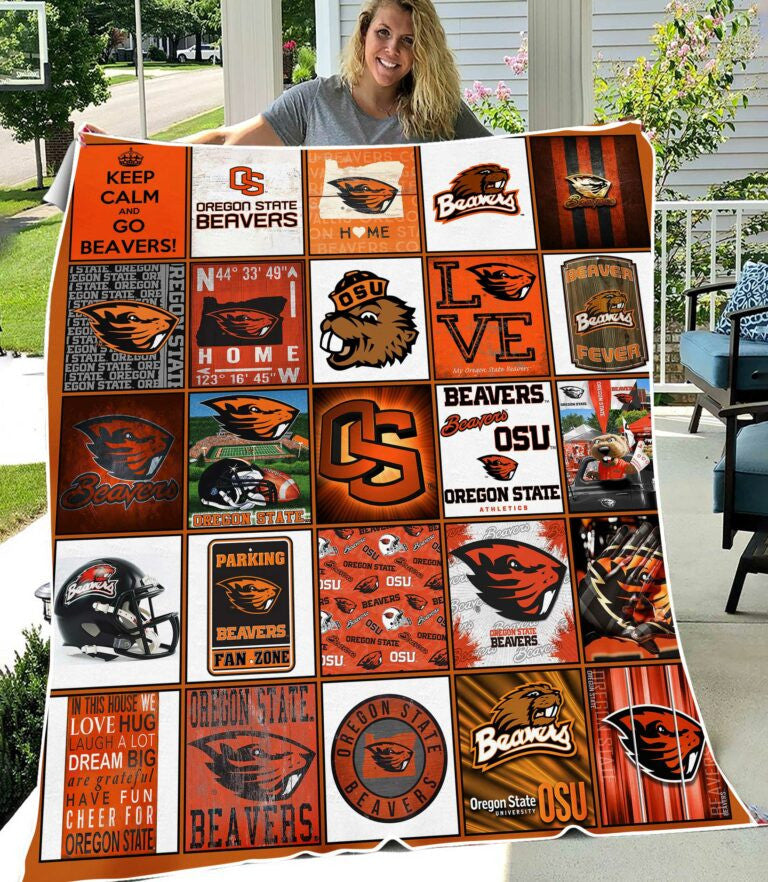 NC Oregon State Beavers Blanket And Quilt Gift For Fans