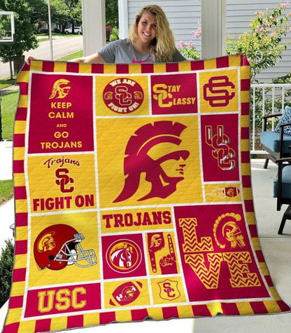 NC USC Trojans Blanket And Quilt Gift For Fans