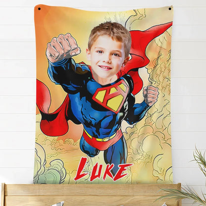 Superman Custom Face/Name Blanket 23B6