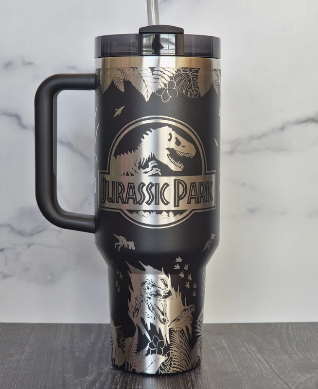 Dinosaurs Jurassic Park Engraved 40 Oz Tumbler- Quencher- 406TTTB041