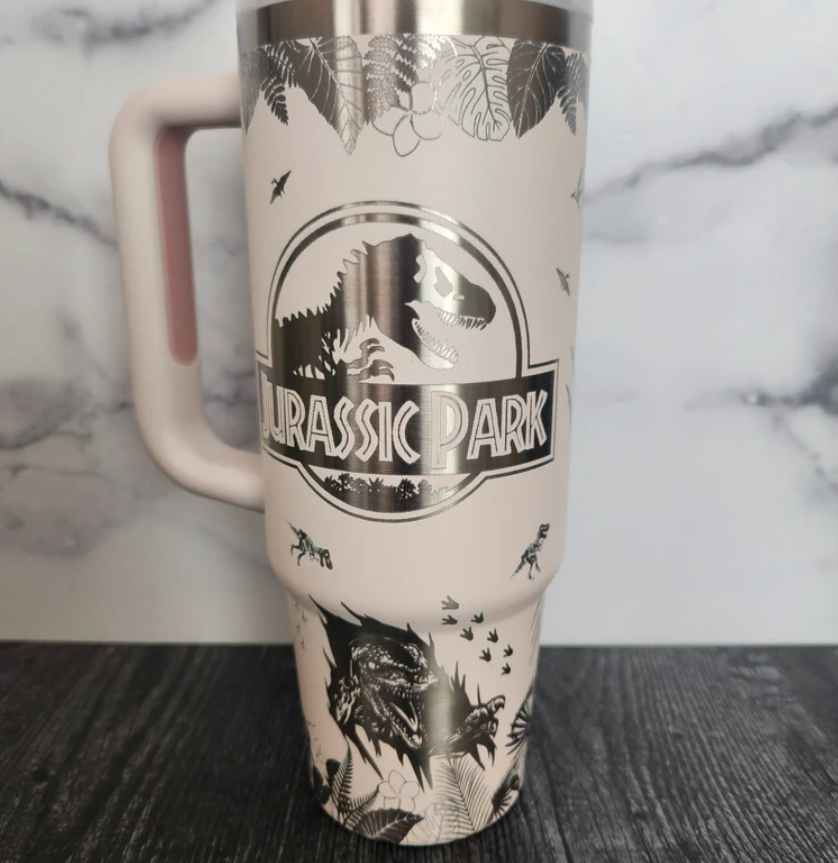 Dinosaurs Jurassic Park Engraved 40 Oz Tumbler- Quencher- 406TTTB041