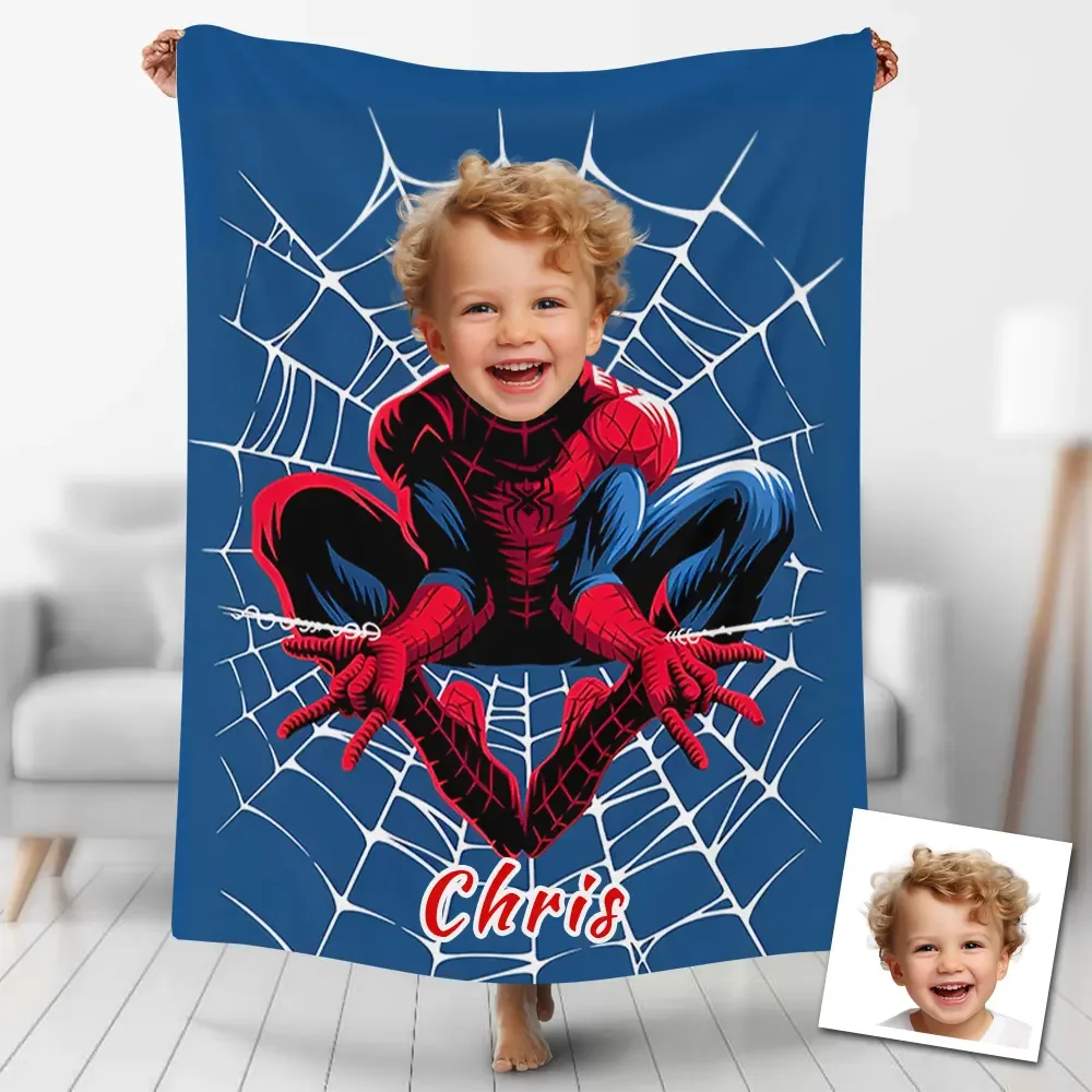 Hero Spider Man Custom Face/Name Blanket B20