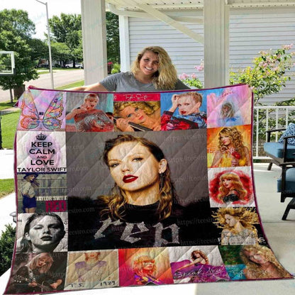 Swifties Inspired Blanket Quilt | Taylor Fans Gift | Taylor Room Decor | Swifties Gifts 1705TLB29