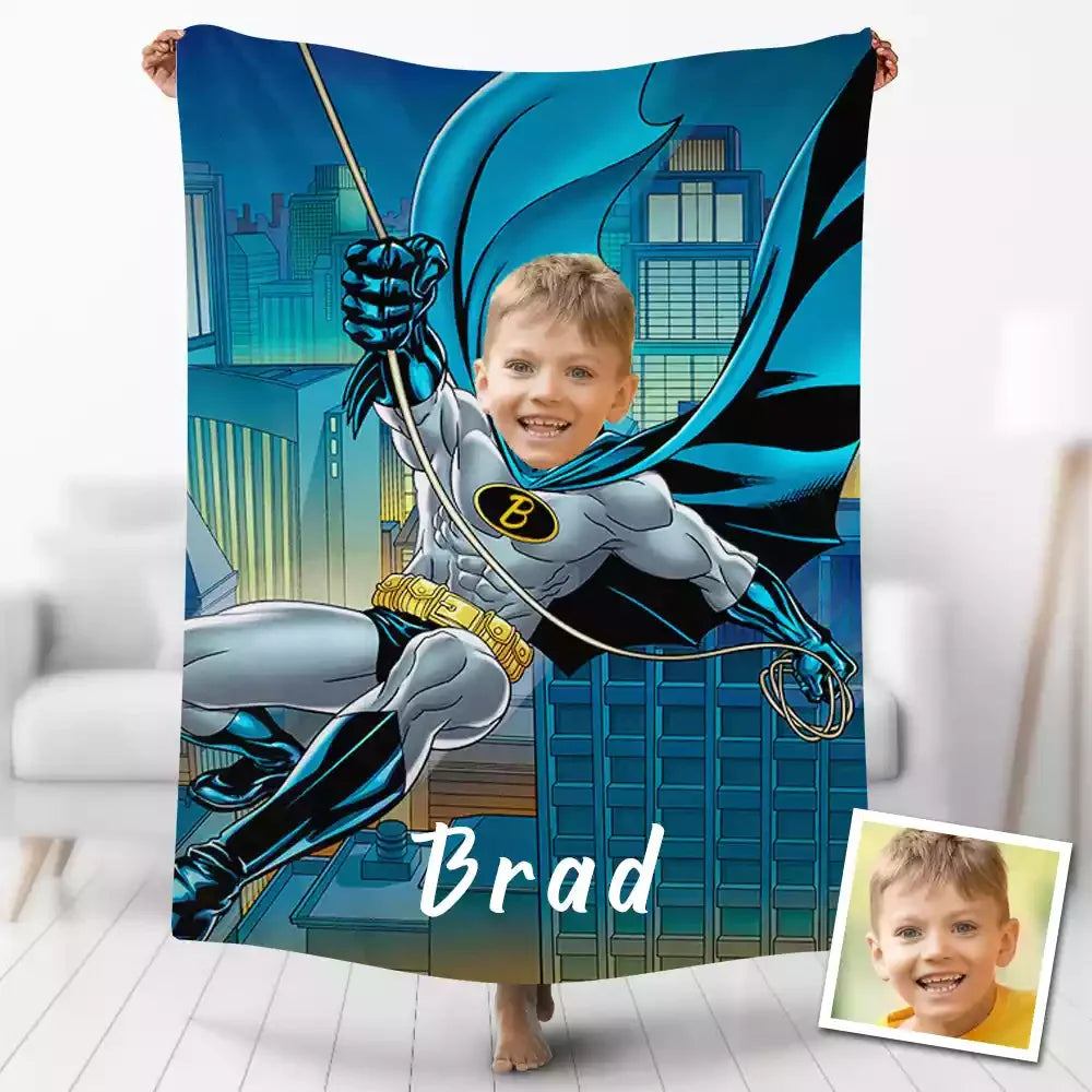 Batman Custom Face/Name Blanket 23B9