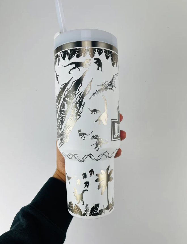 Jurassic Park Dinosaurs Engraved 40 Oz Tumbler- 406TTTB042