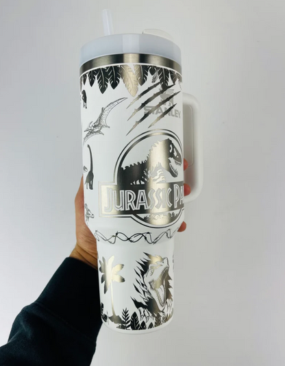 Jurassic Park Dinosaurs Engraved 40 Oz Tumbler- 406TTTB042