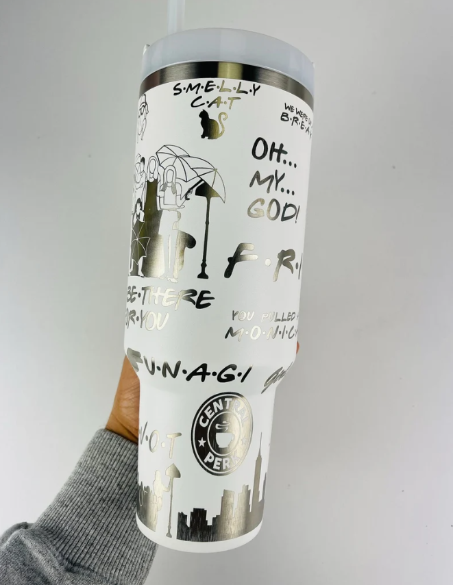 40oz Tumbler Friends Theme Laser Engraved- 406TTTB055