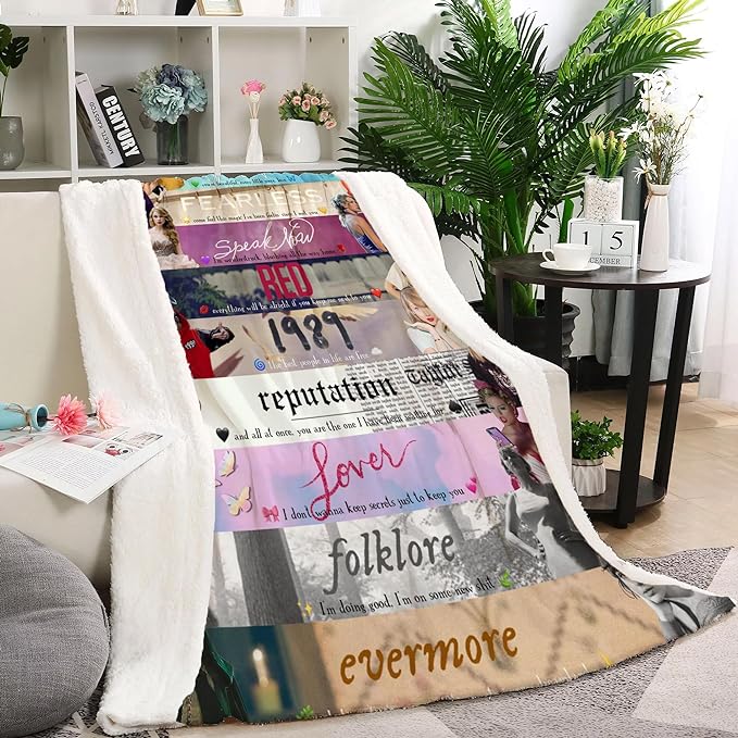 Swifties Inspired Blanket Quilt | Taylor Fans Gift | Taylor Room Decor | Swifties Gifts 1705TLB16