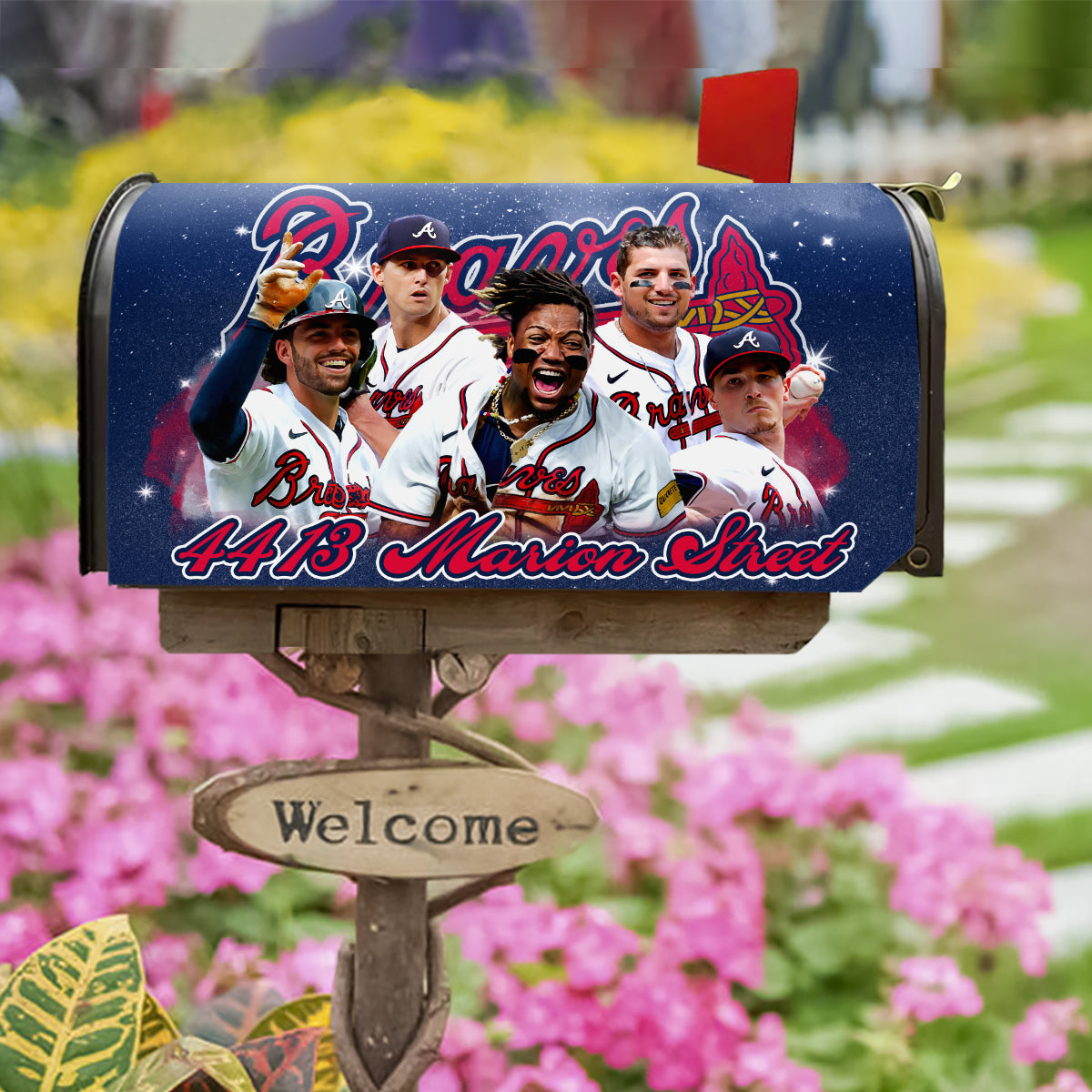 Braves Team Mailbox Cover- 406TTHNMC109