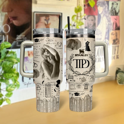 Swiftie TTPD Albums Vintage Printed Tumbler - 406HLHNTB009