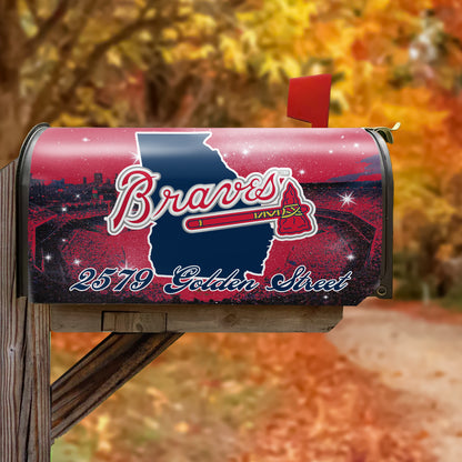 Braves Logo And Map Mailbox Cover- 406TTHNMC110