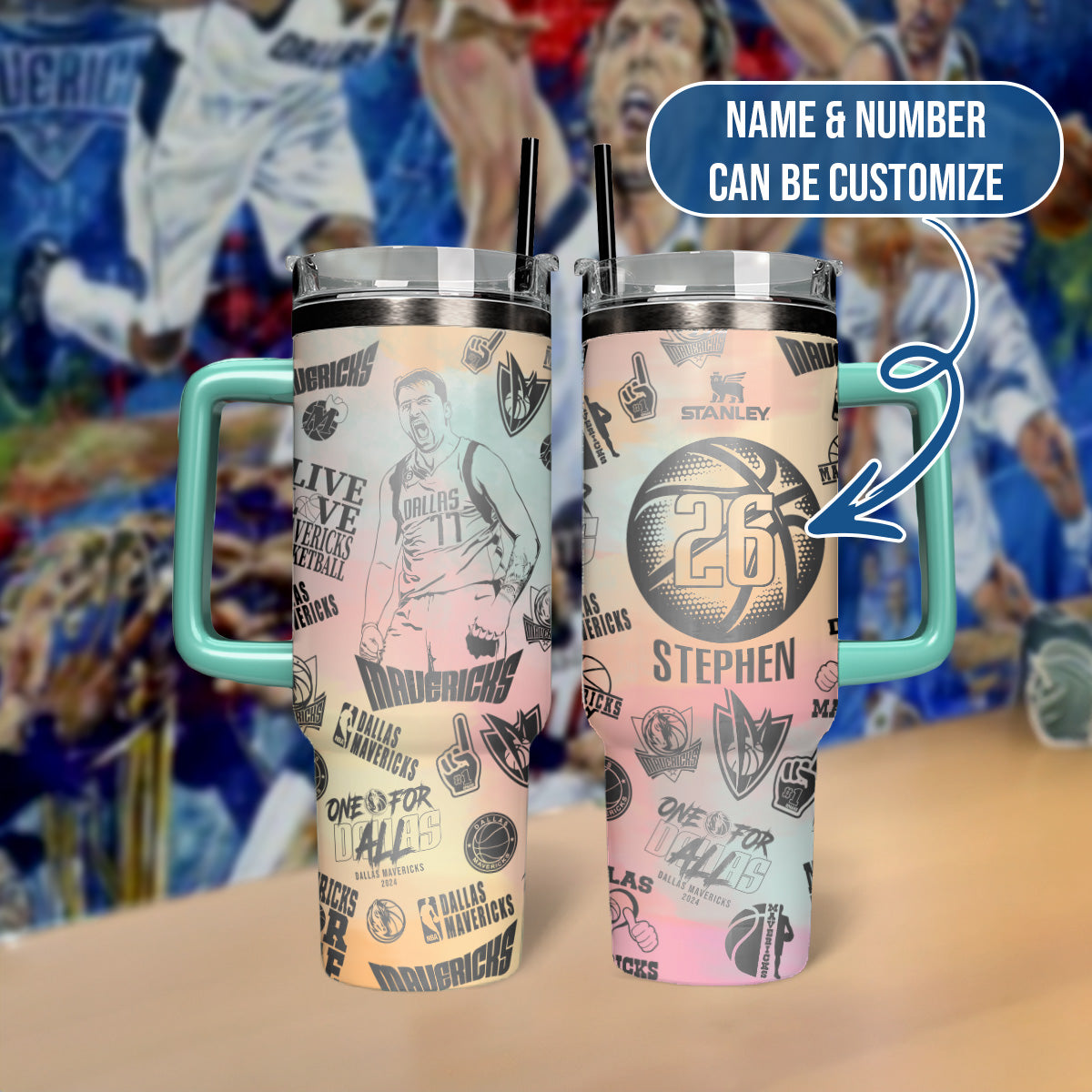 Custom Dallas Mavericks Tumbler 406TTHNTB035