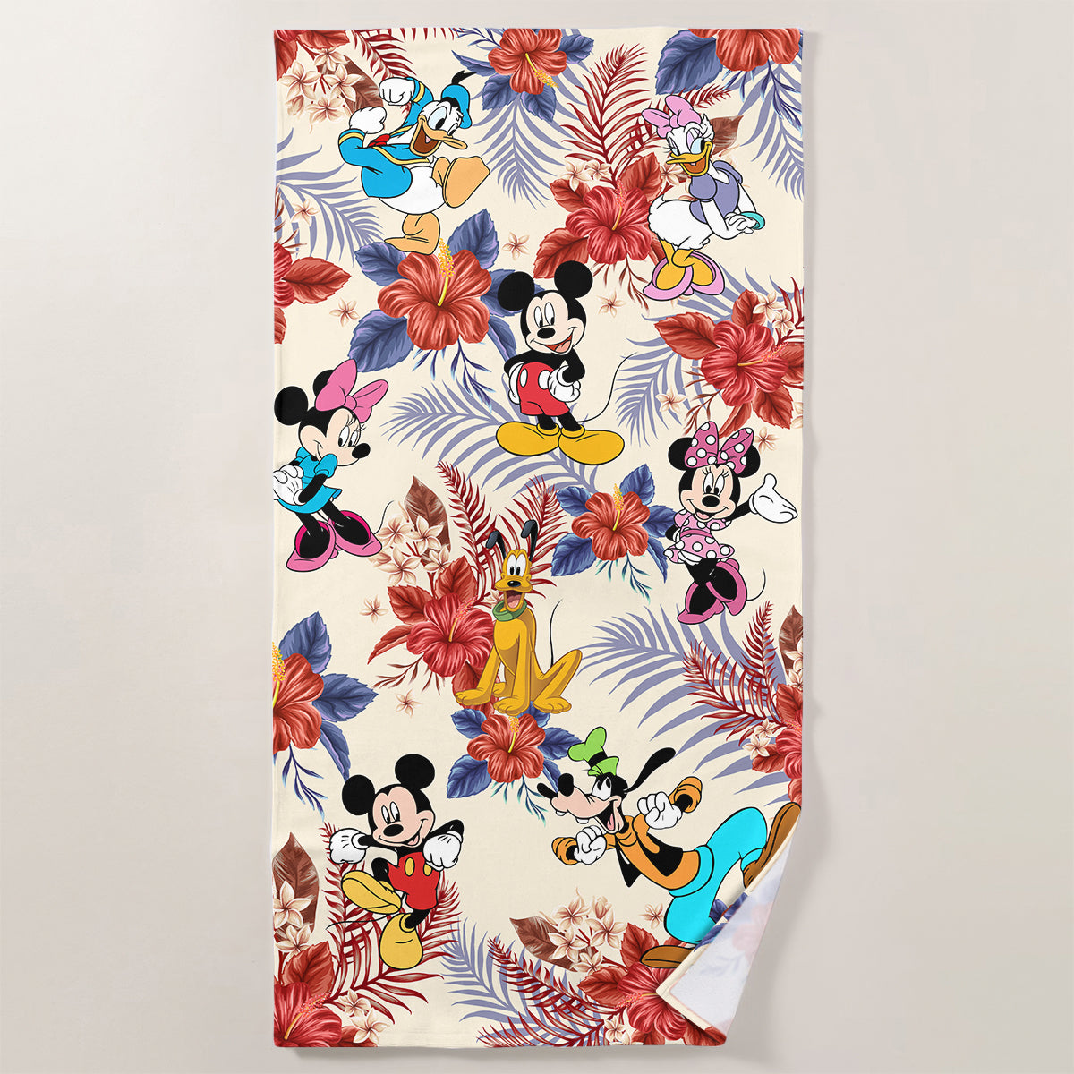 Mouse And Friends Hawaiian Beach Towel- 406TTHNBT171