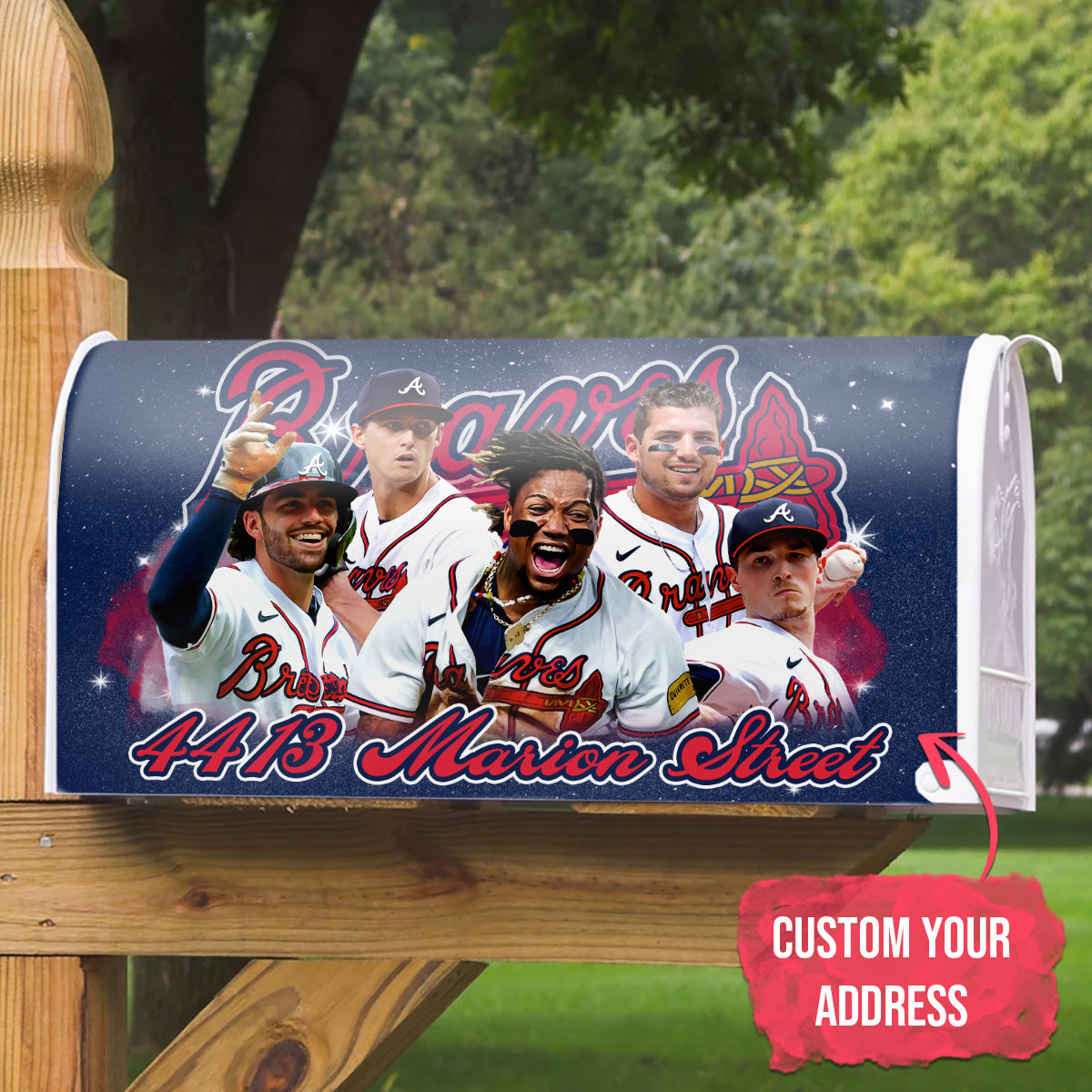 Braves Team Mailbox Cover- 406TTHNMC109