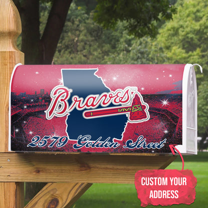 Braves Logo And Map Mailbox Cover- 406TTHNMC110