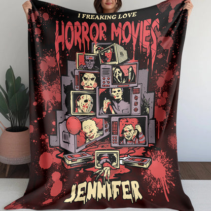 Custom Name Horror Movies Blanket - 407HLHNBL065