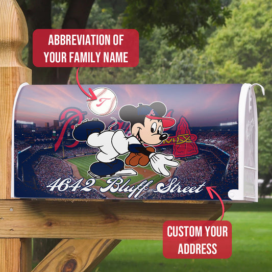 Mickey Braves Baseball Mailbox Cover- 406TTHNMC121