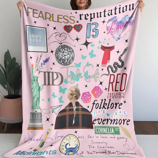 Taylor Swift Albums Blanket 407HLHNBL038- Swifties Blanket