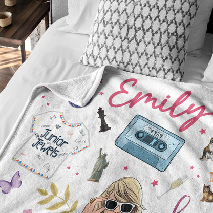 Custom Name Swiftie - 11 Albums Taylor Swift Blanket 407HLHNBL043