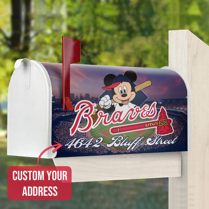 Mickey Braves Baseball Mailbox Cover- 406TTHNMC121