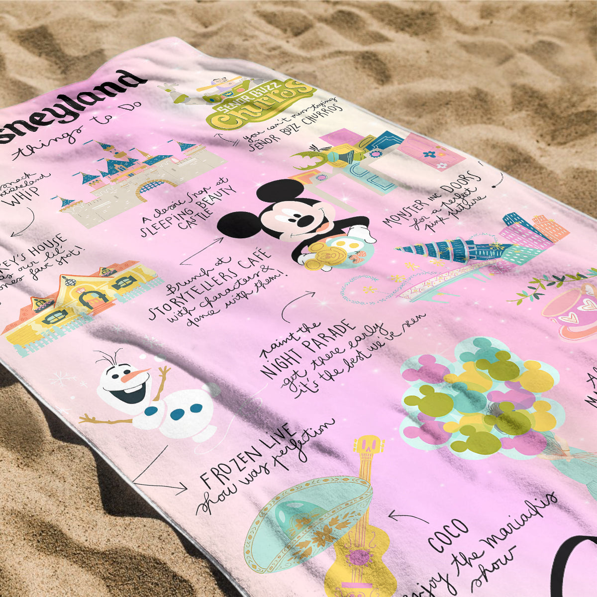 Disneyland Things To Do Beach Towel- 406TTHNBT149