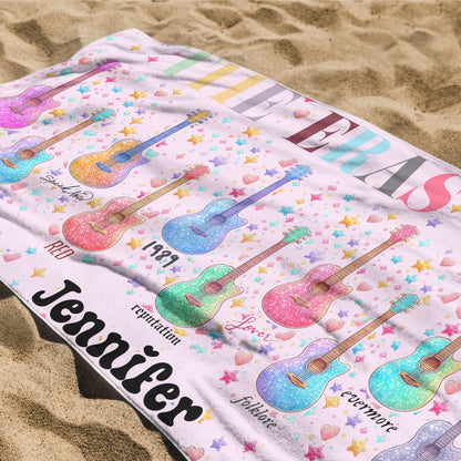 Swiftie Guitars Eras Tour Beach Towel- 407TTTLBT157