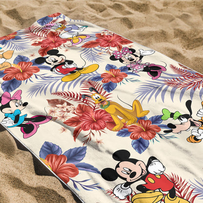 Mouse And Friends Hawaiian Beach Towel- 406TTHNBT171