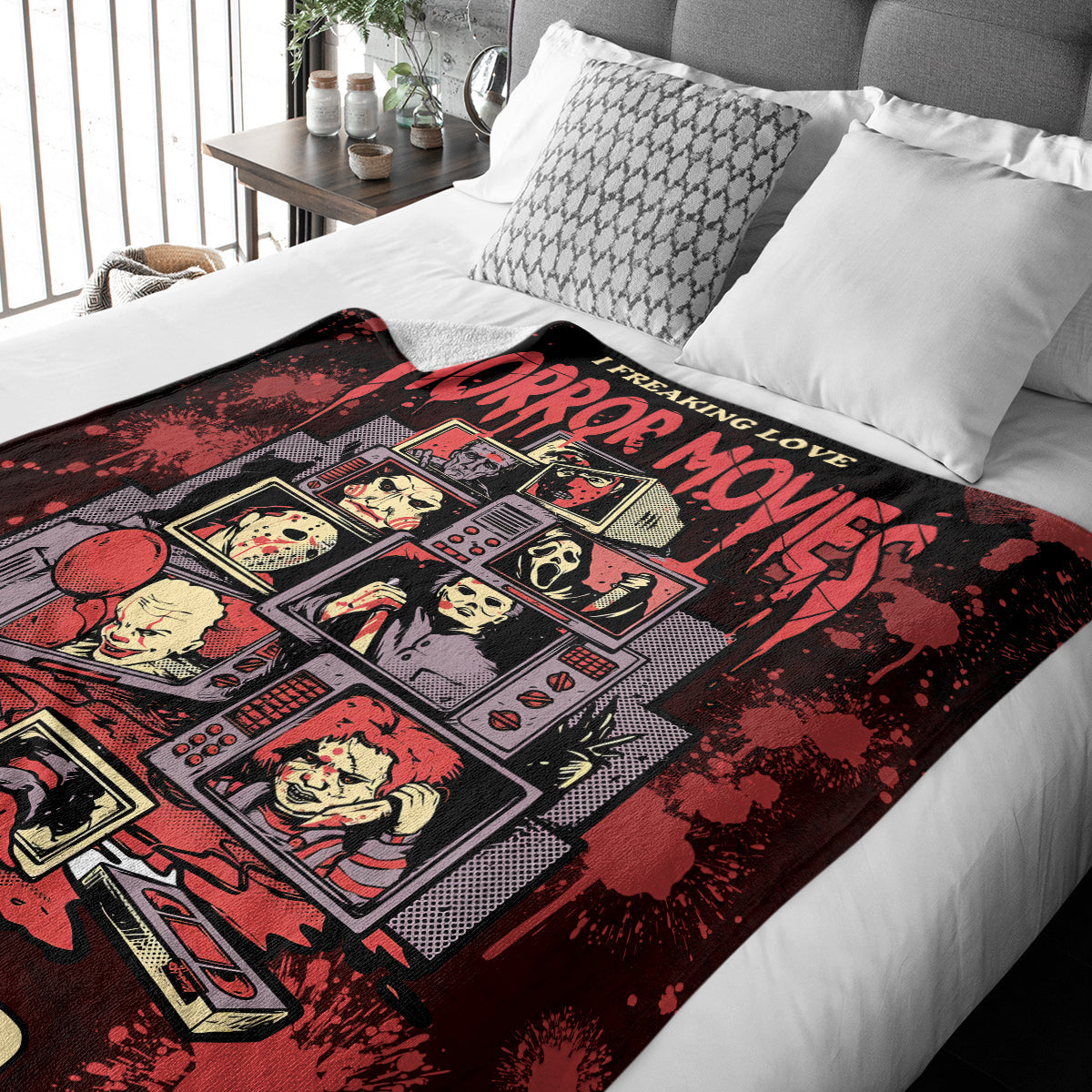 Custom Name Horror Movies Blanket - 407HLHNBL065