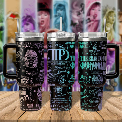 All 11 of Swift's Eras - 40oz Ablums Swiftie Tumbler 407HLTLTB021