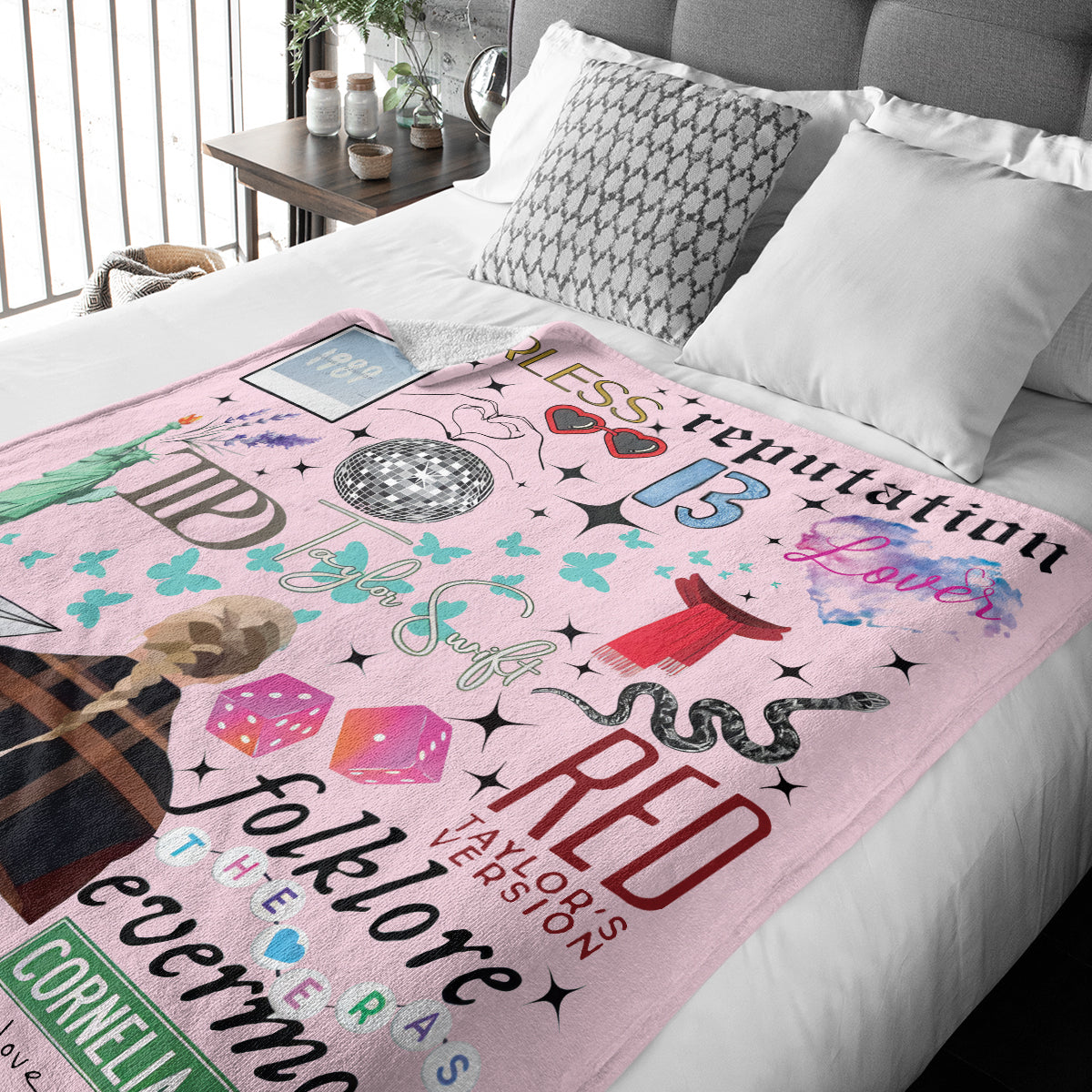 Taylor Swift Albums Blanket 407HLHNBL038- Swifties Blanket