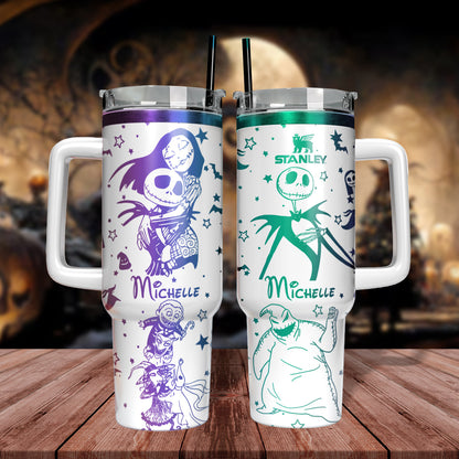 Custom Name Disney Nightmare Before Xmas 40oz Tumbler - 408HLHNTB088