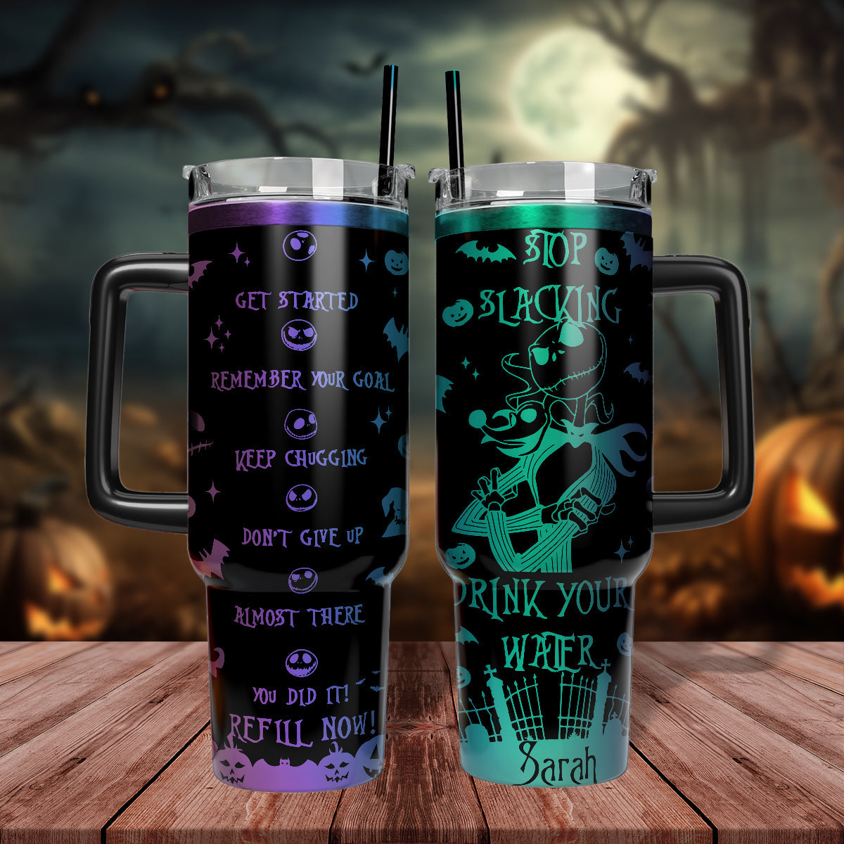 Jack Skellington Reminds You To Drink Water 40oz Tumbler - 408VTHNTB019