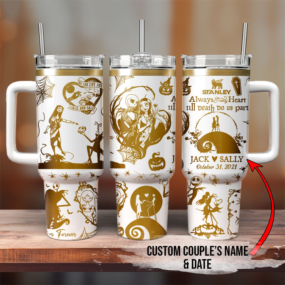 Couple Custom Nightmare Before Christmas 40oz Tumbler - 408VTTLTB031