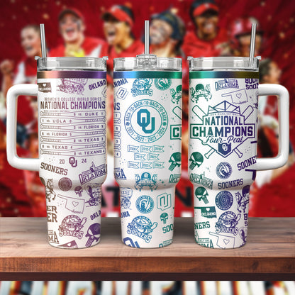 Custom Oklahoma Softball Women's College World Series Champ 40oz Tumbler - 406VTTLTB030