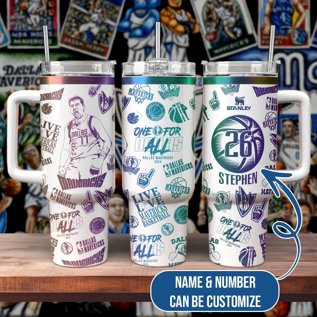 Custom Dallas Mavericks Tumbler 406TTHNTB035