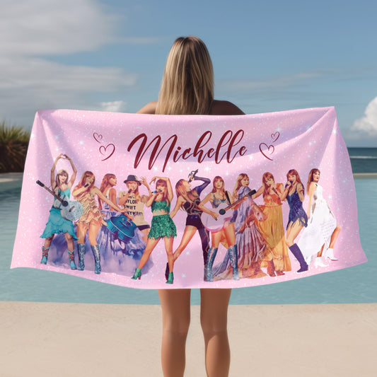 Swiftie Tour Inspired Custom Name Beach Towel- 406TTHNBT117