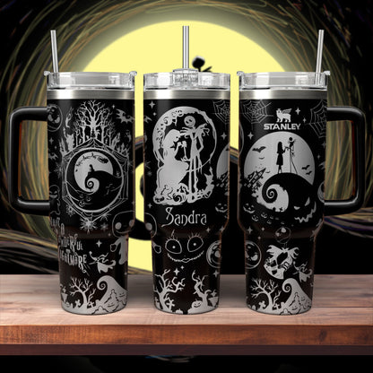 Custom Name Jack And Sally 40oz Tumbler - 408VTHNTB021