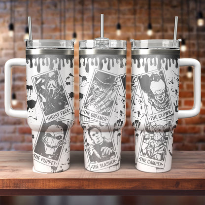 Horror Tarot Movies Characters 40oz Tumbler - 408HLHNTB080