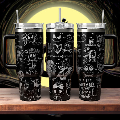 Jack and Sally Nightmare Before Xmas 40oz Tumbler - 408HLHNTB112