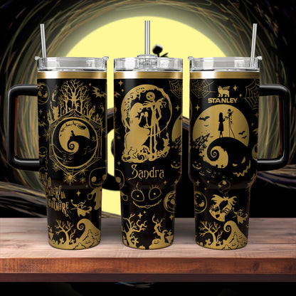 Custom Name Jack And Sally 40oz Tumbler - 408VTHNTB021