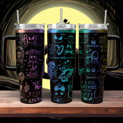 Jack and Sally Nightmare Before Xmas 40oz Tumbler - 408HLHNTB112